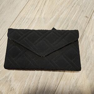Vera Bradley Black Quilted Trifold Envelope Wallet